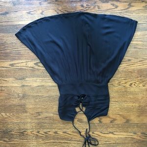 Kendall and Kylie navy blue halter cut out dress